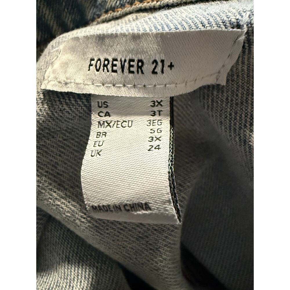 Forever 21 Embroidered Denim Jacket, Ron Bass Patches, Freedom, Peace, Size 3XL - Picture 7 of 13